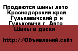 Продаются шины лето - Краснодарский край, Гулькевичский р-н, Гулькевичи г. Авто » Шины и диски   